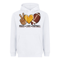 White peace love football Heavyweight Hoodie - AdoDesignShop