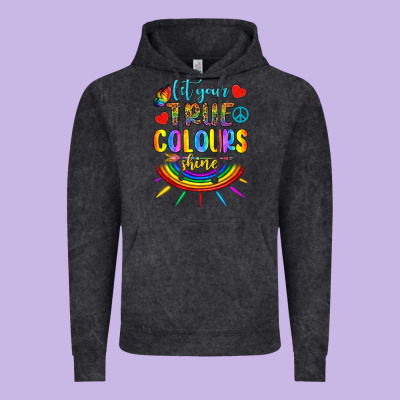 Let Your True Colours Shine Vintage Hoodie Designed By Bundleandbundleshop