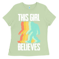 Matcha bigfoot t  shirt bigfoot   this girl believes t  shirt Ladies Tee - DesigneFamous