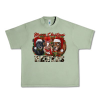 Oil Green Merry Christmas Heifers Urban Heavy Tee - RanaPortraitStore