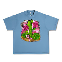 Pebble Blue breast cancer cactus Urban Heavy Tee - FaDigitalArtStudio