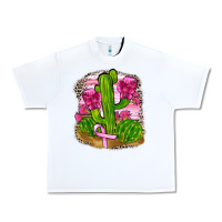 White breast cancer cactus Urban Heavy Tee - FaDigitalArtStudio