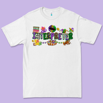 Interpreter Mardi Gras Premium Tee Designed By Cowgirlartshop
