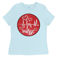 Baby Blue nurse coaster Ladies Tee - CowGirlArtShop