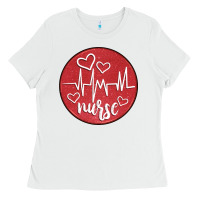 White nurse coaster Ladies Tee - CowGirlArtShop