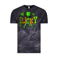 Cloud Black St. Patrick's lucky leprechaun Vintage Tee - OliviaCreatesArt