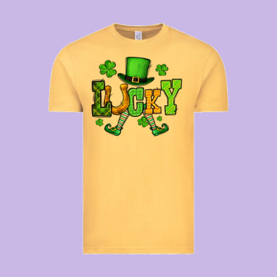 St. Patrick's Lucky Leprechaun Vintage Tee Designed By Oliviacreatesart