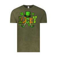 Vintage Olive St. Patrick's lucky leprechaun Vintage Tee - OliviaCreatesArt