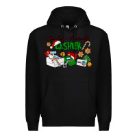 Black Santa's Favorite Cashier Premium Hoodie - LillyAllenDesigns
