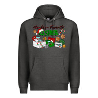 Charcoal Heather Santa's Favorite Cashier Premium Hoodie - LillyAllenDesigns