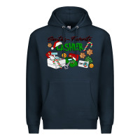 Navy Santa's Favorite Cashier Premium Hoodie - LillyAllenDesigns