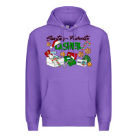 Purple Santa's Favorite Cashier Premium Hoodie - LillyAllenDesigns