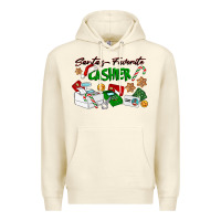 Sandshell Santa's Favorite Cashier Premium Hoodie - LillyAllenDesigns
