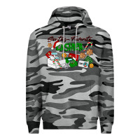 Slate Camo Santa's Favorite Cashier Premium Hoodie - LillyAllenDesigns