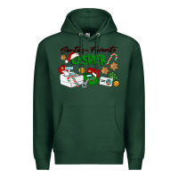 Sports Green Santa's Favorite Cashier Premium Hoodie - LillyAllenDesigns