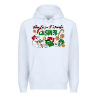 White Santa's Favorite Cashier Premium Hoodie - LillyAllenDesigns