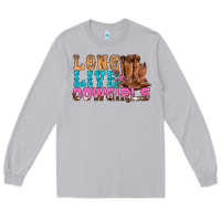 Moon Dust Western Long Live Cowgirls With Roses Long Sleeve Tee - BundleAndBundleShop
