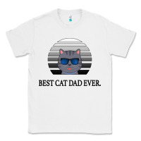 White Best Cat Dad Ever Classic Tee - Bettercallsaul