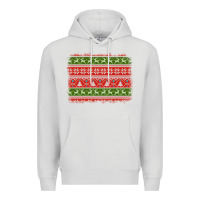 Dove Grey knitted christmas reindeer pine tree background Premium Hoodie - Jasminsmagicworld
