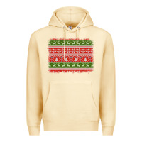 Pina Colada knitted christmas reindeer pine tree background Premium Hoodie - Jasminsmagicworld