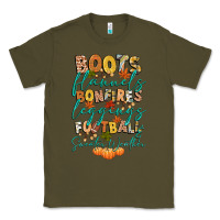 Army Green boots flannels bonfires football Classic Tee - CowGirlArtShop
