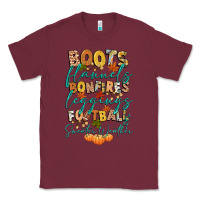 Burgundy boots flannels bonfires football Classic Tee - CowGirlArtShop