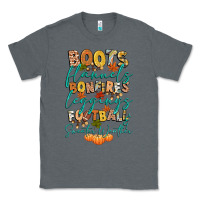 Charcoal Heather boots flannels bonfires football Classic Tee - CowGirlArtShop