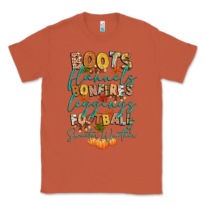 Boots Flannels Bonfires Football Classic Tee by CowGirlArtShop | Teevron