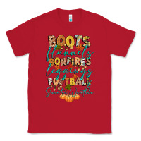Red boots flannels bonfires football Classic Tee - CowGirlArtShop