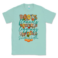 Seafoam boots flannels bonfires football Classic Tee - CowGirlArtShop