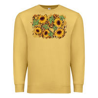 Antique Gold cactus leopard sunflower glitter background Premium Sweatshirt - AdoDesignShop