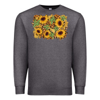 Charcoal Heather cactus leopard sunflower glitter background Premium Sweatshirt - AdoDesignShop