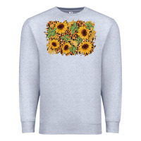 Heather Grey cactus leopard sunflower glitter background Premium Sweatshirt - AdoDesignShop
