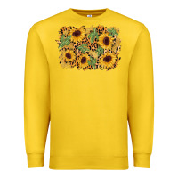 Lemon cactus leopard sunflower glitter background Premium Sweatshirt - AdoDesignShop