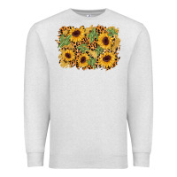Oatmeal Heather cactus leopard sunflower glitter background Premium Sweatshirt - AdoDesignShop