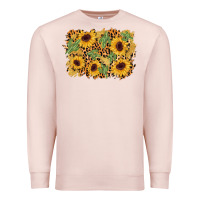 Pale Pink cactus leopard sunflower glitter background Premium Sweatshirt - AdoDesignShop