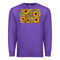 Purple cactus leopard sunflower glitter background Premium Sweatshirt - AdoDesignShop