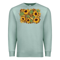 Seafoam cactus leopard sunflower glitter background Premium Sweatshirt - AdoDesignShop