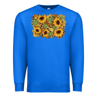 True Royal cactus leopard sunflower glitter background Premium Sweatshirt - AdoDesignShop