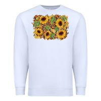 White cactus leopard sunflower glitter background Premium Sweatshirt - AdoDesignShop
