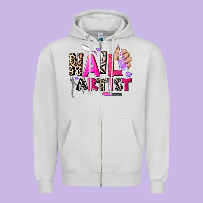 Nail Artist Zipper Hoodie Designed By Adodesignshop