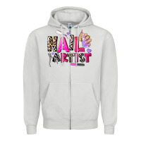 Dove Grey nail artist Zipper Hoodie - AdoDesignShop