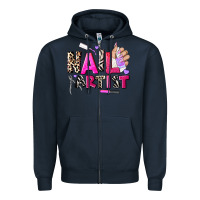 Navy nail artist Zipper Hoodie - AdoDesignShop
