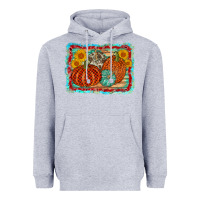 Heather Grey pumpkin sunflower Heavyweight Hoodie - AdoDesignShop