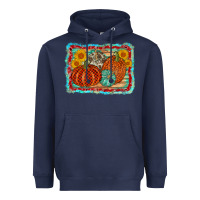 Navy pumpkin sunflower Heavyweight Hoodie - AdoDesignShop