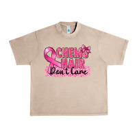 French Oak Breast Cancer Chemo hair don't care Urban Heavy Tee - FaDigitalArtStudio