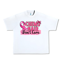 White Breast Cancer Chemo hair don't care Urban Heavy Tee - FaDigitalArtStudio