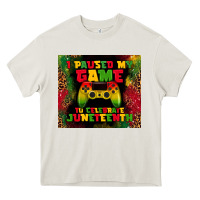 Cream i paused my game Heavy Core Tee - TumblerDesignByShophia