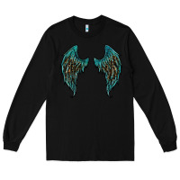 Black turquoise leopard wings Long Sleeve Tee - RanaPortraitStore
