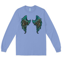 Colony Blue turquoise leopard wings Long Sleeve Tee - RanaPortraitStore